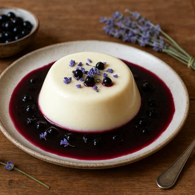 Panna Cotta mit Johannisbeer-Lavendel-Spiegel