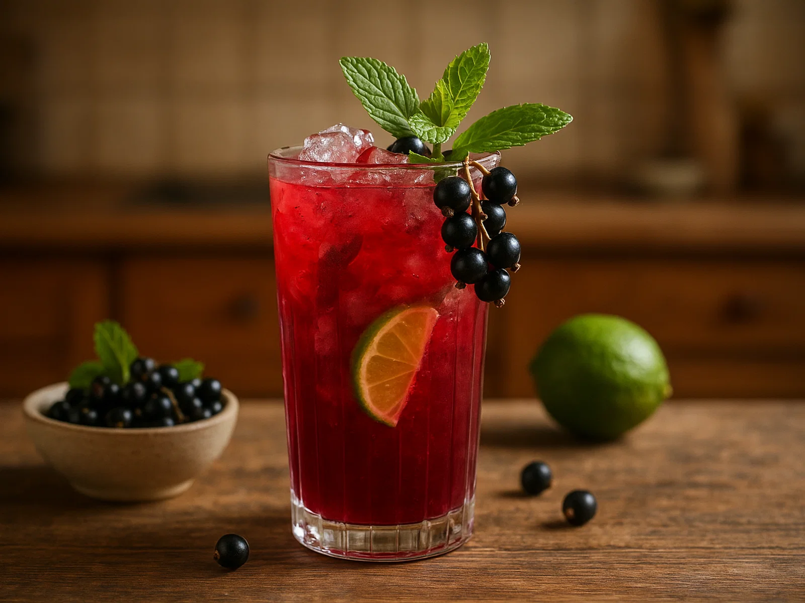Spritziger Johannisbeer-Gin Fizz