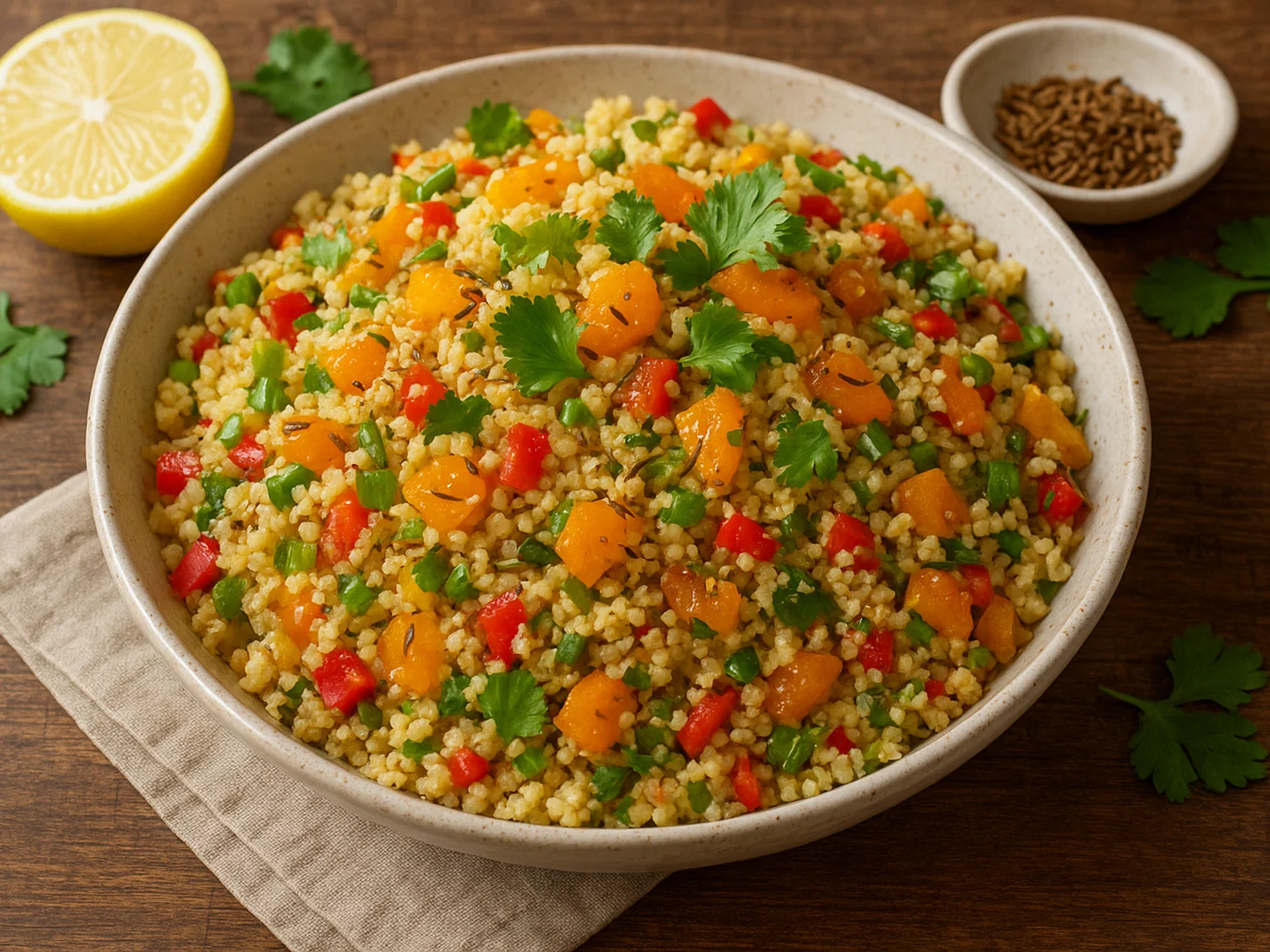 Mediterraner Couscous mit Aprikosen und Koriander