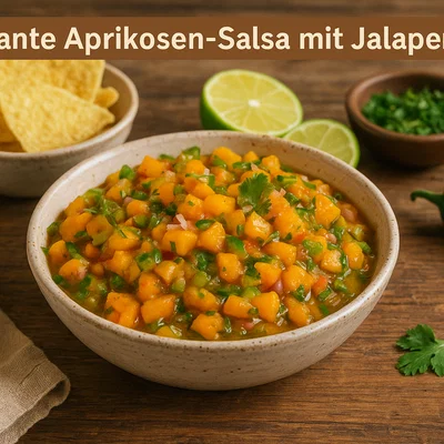 Pikante Aprikosen-Salsa mit Jalapeños