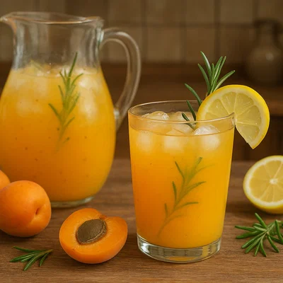 Erfrischende Aprikosen-Limonade mit Rosmarin