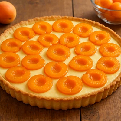 Aprikosen-Tarte mit Mürbeteig und Vanillecreme