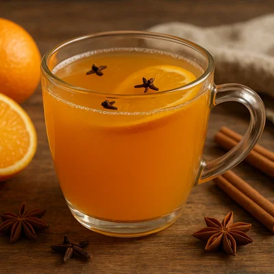 Warmer Orangenpunsch mit Gewürznelken