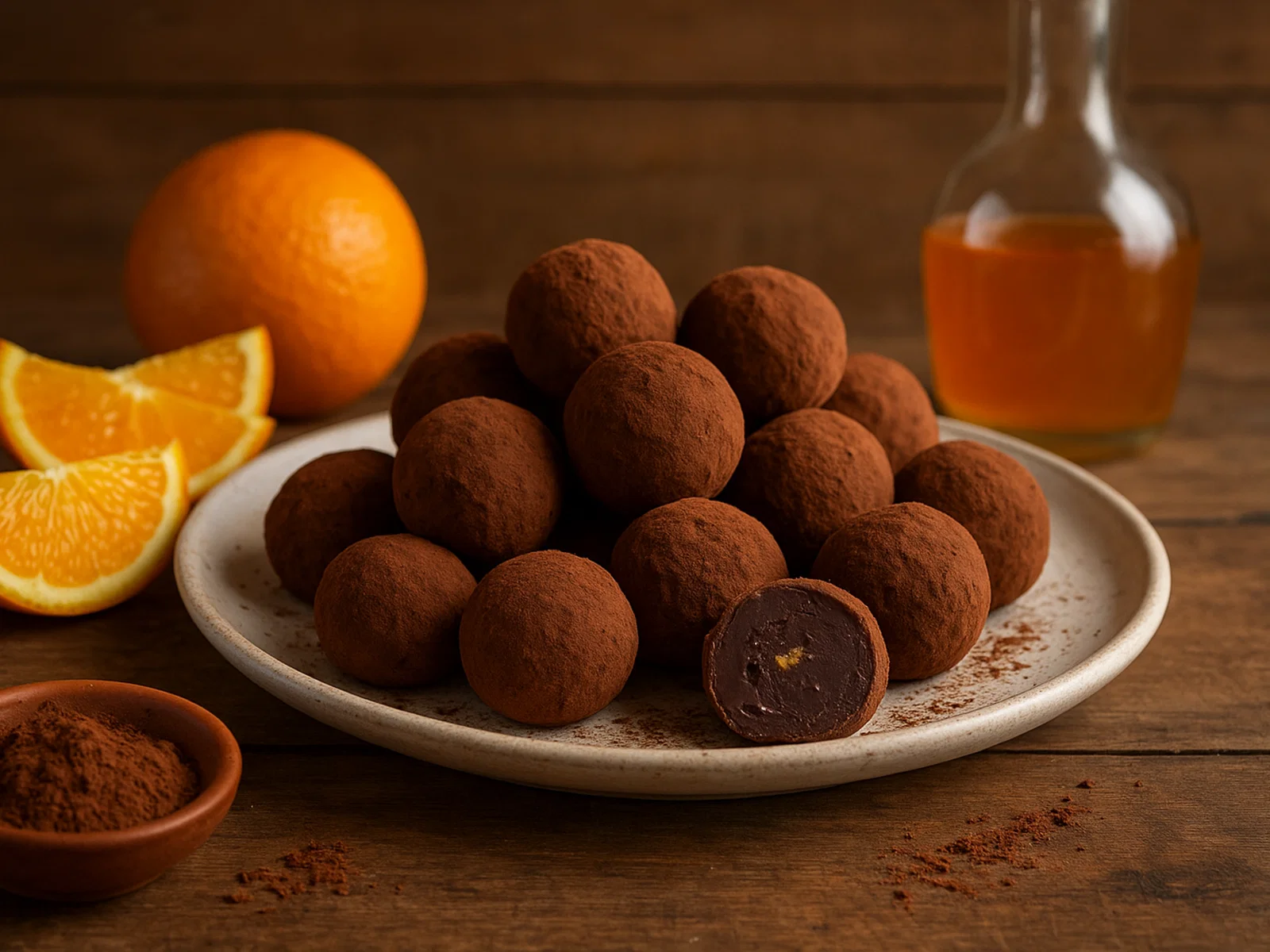 Schokoladen-Orangen-Trüffel