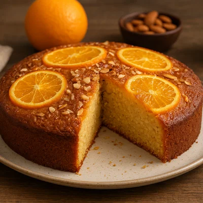 Orangen-Mandel-Kuchen mit Kardamom