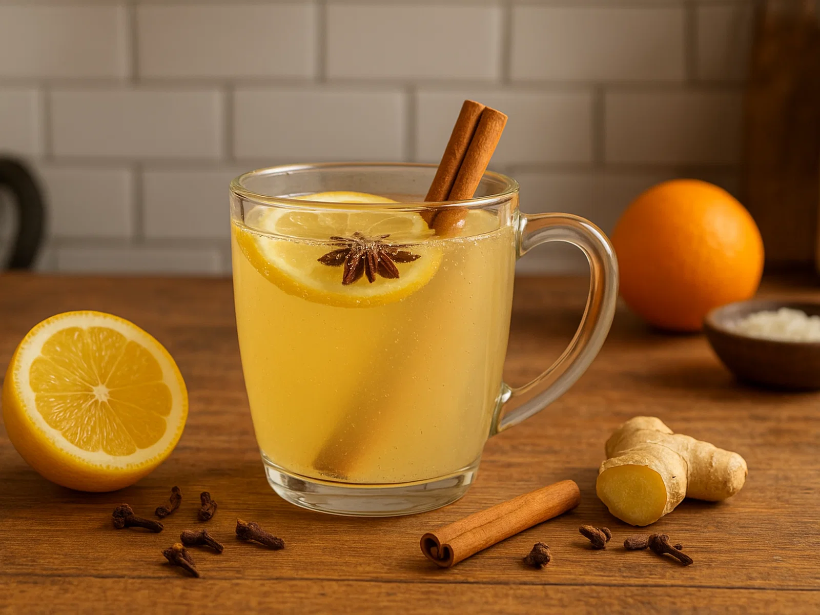 Weißer Glühpunsch mit Sekt