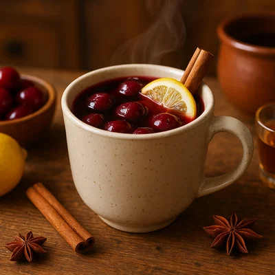 Vanille-Kirsch-Punsch mit Amaretto