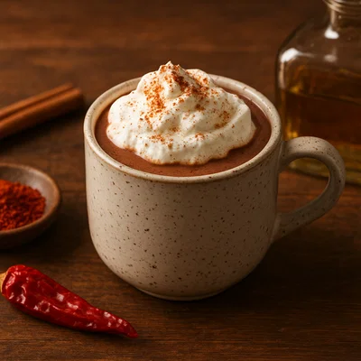Kakao-Punsch mit Chili und Tequila