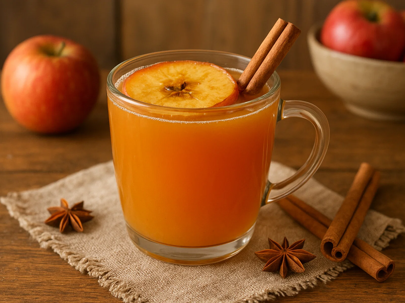 Bratapfel-Punsch mit Zimt und Sternanis (alkoholfrei)