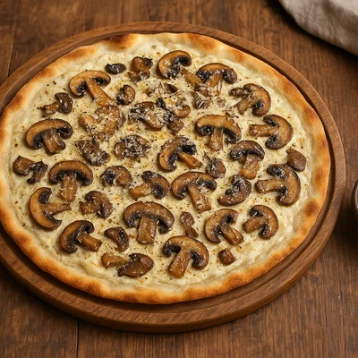 Pilztrüffel-Flammkuchen mit Parmesan