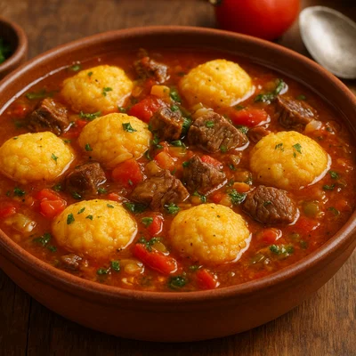 Klassischer Bori Bori mit Rindfleisch