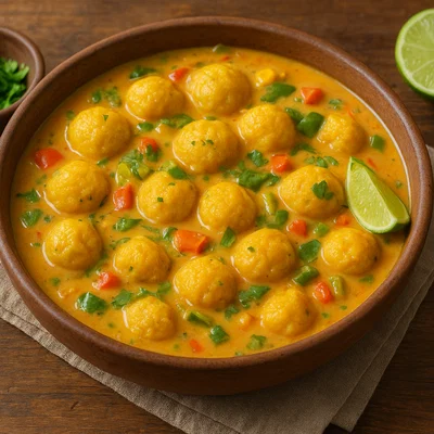 Bori Bori im Kokosmilch-Curry