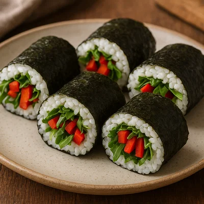 Rucola-Paprika-Sushi-Rollen
