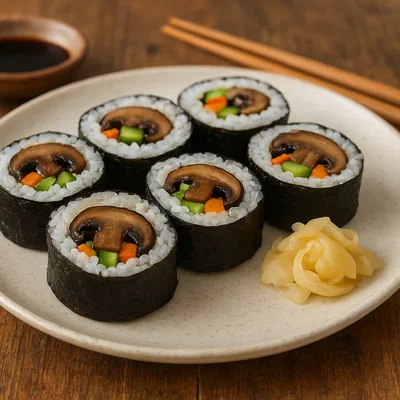 Portobello-Pilz Sushi
