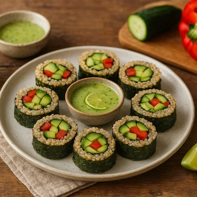 Quinoa-Sushi mit Limetten-Dressing