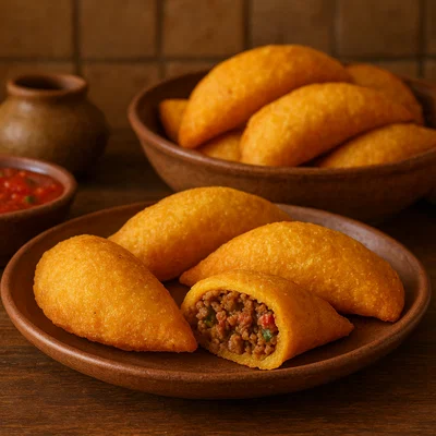 Kolumbianische Empanadas mit Fleischfüllung