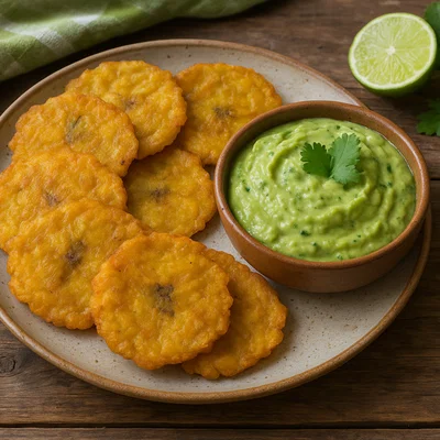 Patacones mit Avocado-Dip