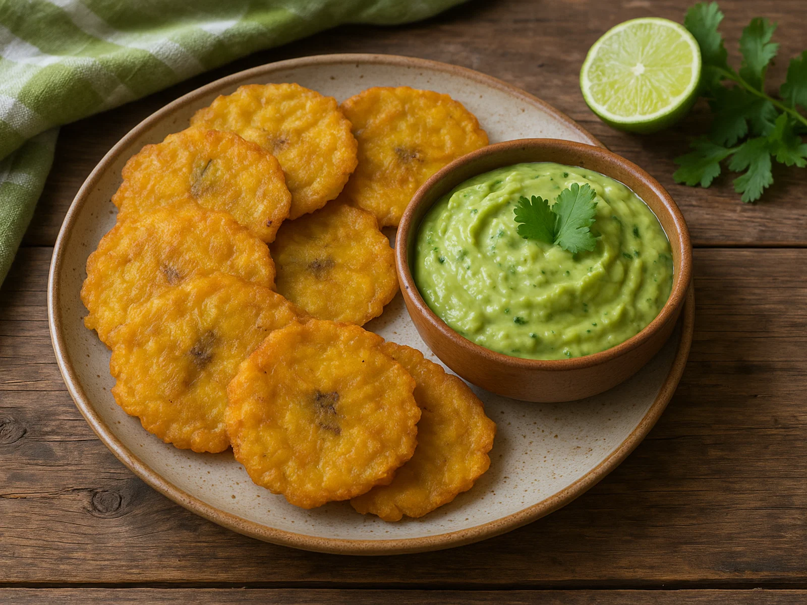Patacones mit Avocado-Dip
