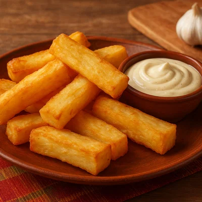 Yuca Fritte mit Knoblauchmayonnaise
