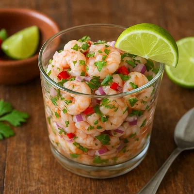 Ceviche de Camarones (kolumbianischer Garnelencocktail)
