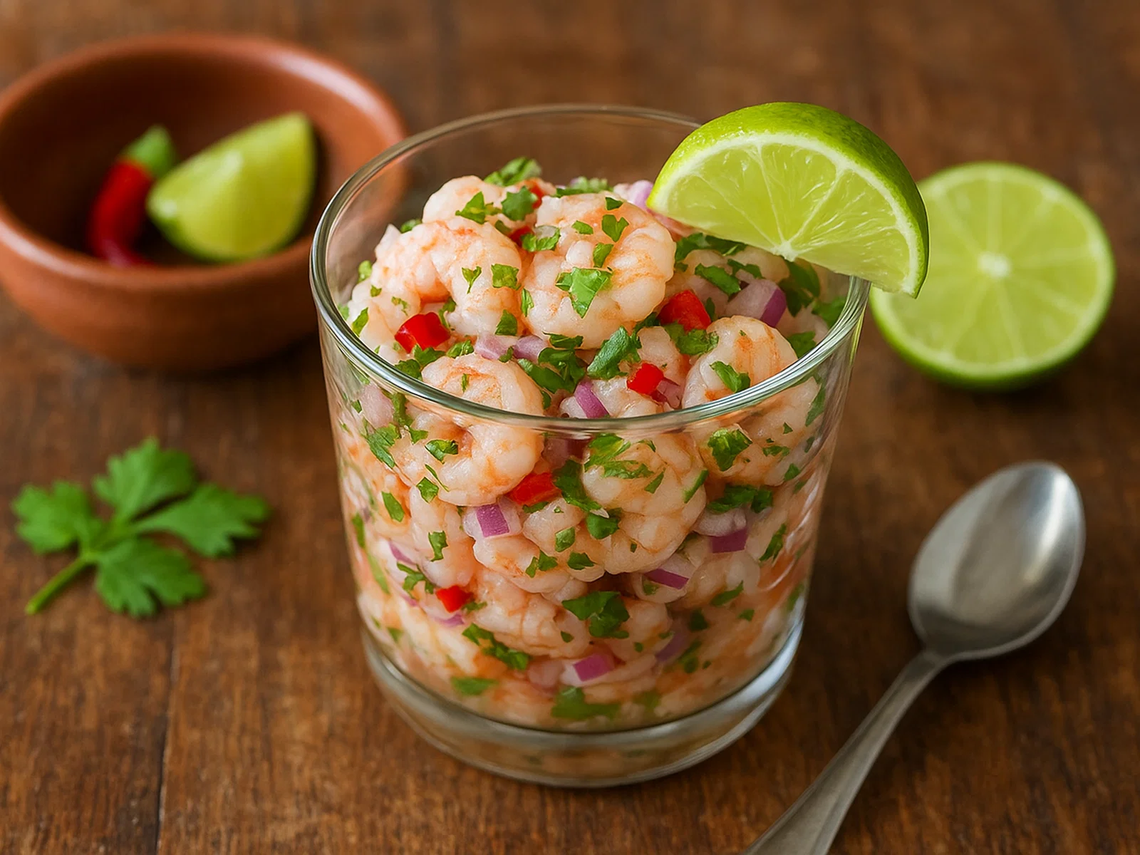 Ceviche de Camarones (kolumbianischer Garnelencocktail)