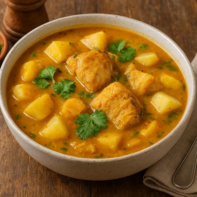 Sancocho de Pescado – Kolumbianischer Fischeintopf mit Kokosmilch