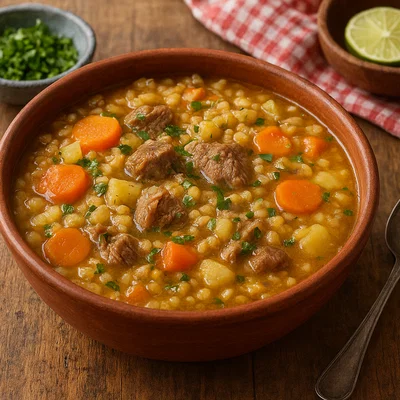 Cuchuco de Trigo – Kolumbianische Weizenschrot-Suppe