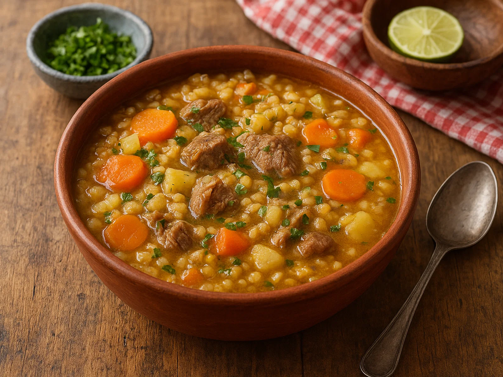Cuchuco de Trigo – Kolumbianische Weizenschrot-Suppe