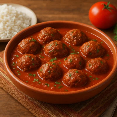 Albóndigas Bogotanas mit würziger Tomatensauce