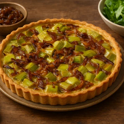 Lauchtarte mit karamellisierten Zwiebeln