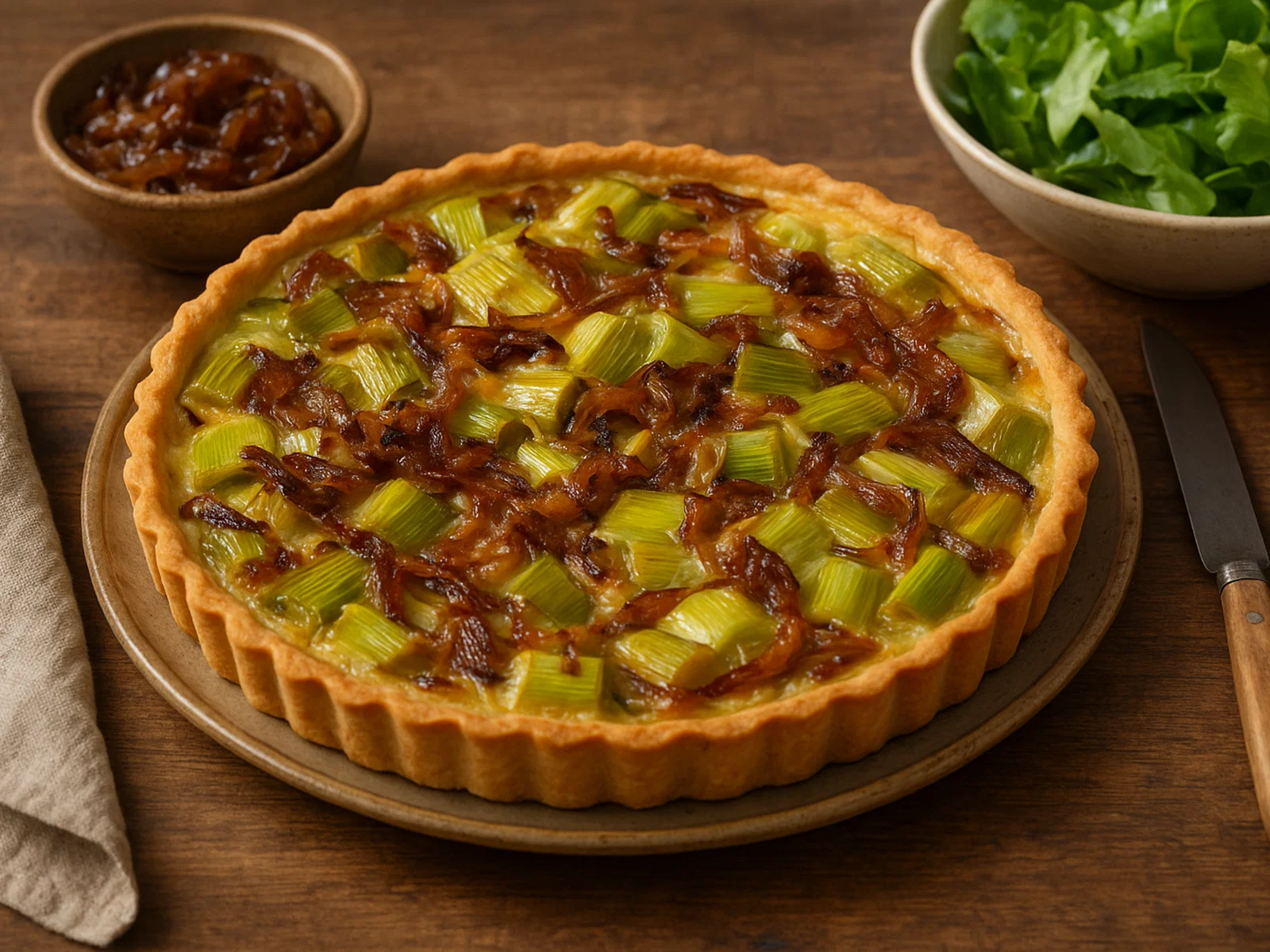Lauchtarte mit karamellisierten Zwiebeln
