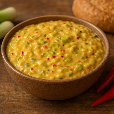 Würziger Lauch-Chili-Dip