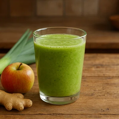Schneller Lauch-Smoothie mit Apfel und Ingwer