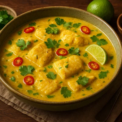 Fischcurry mit Kokos und Koriander