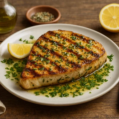 Gegrillter Schwertfisch mit mediterraner Marinade