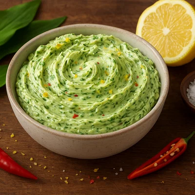 Aromatische Bärlauchbutter mit Zitrone und Chili