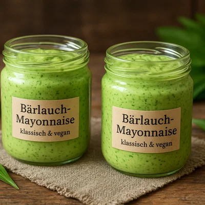 Bärlauch-Mayonnaise – klassisch & vegan
