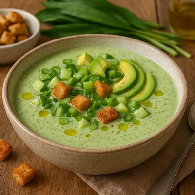 Bärlauch-Gazpacho – kalte Frühlingssuppe