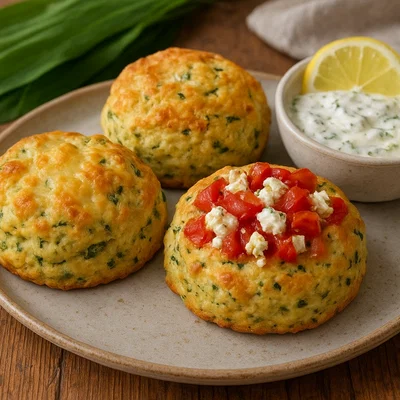 Herzhaftes Bärlauch‑Scones‑Trio für Brunch & Picknick