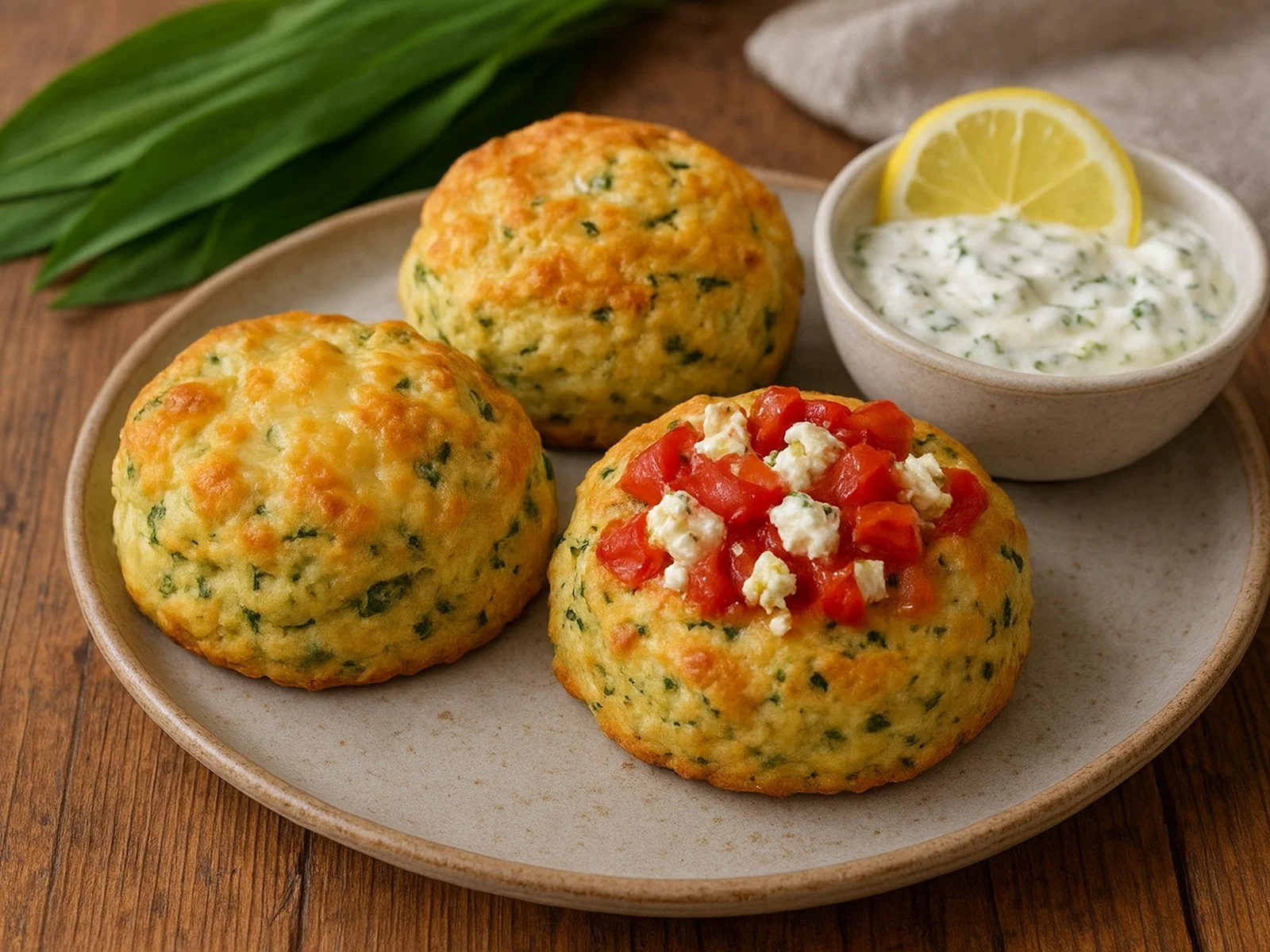 Herzhaftes Bärlauch‑Scones‑Trio für Brunch & Picknick