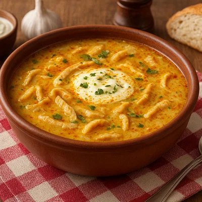 Ciorbă de burtă – Rumänische Kuttelsuppe