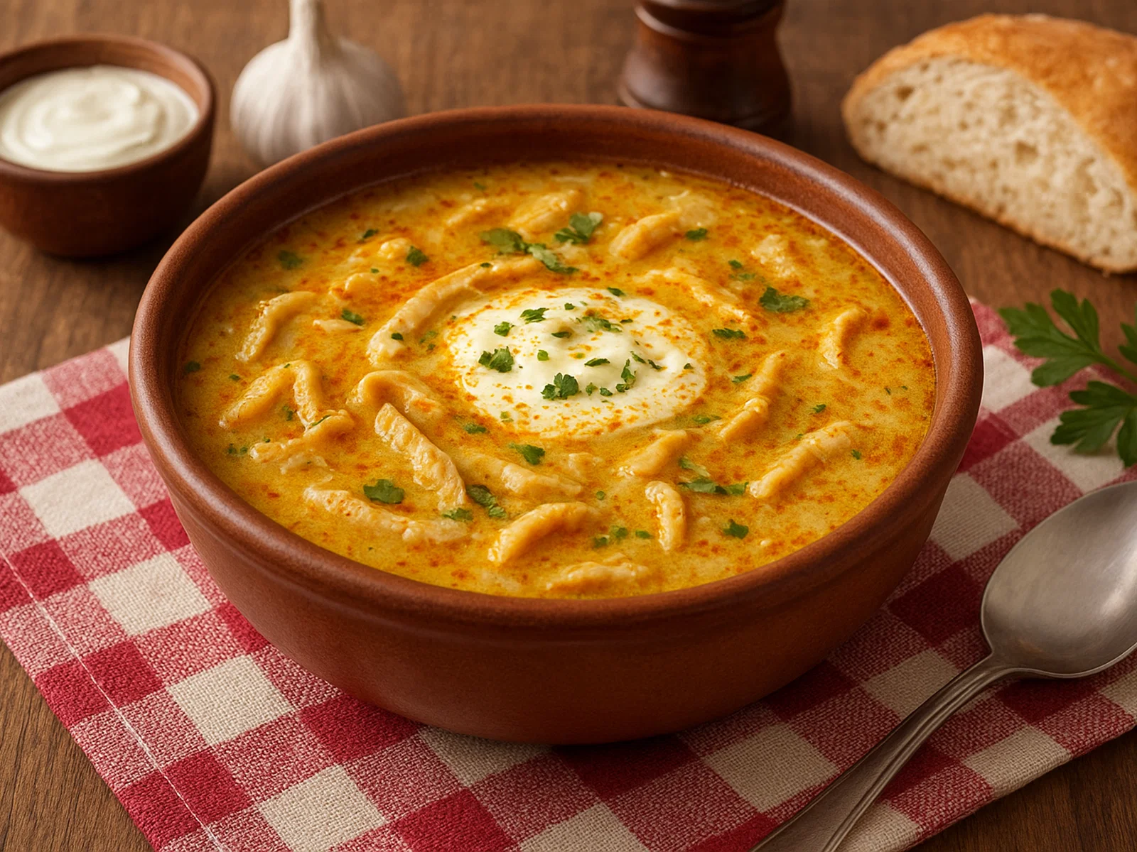 Ciorbă de burtă – Rumänische Kuttelsuppe