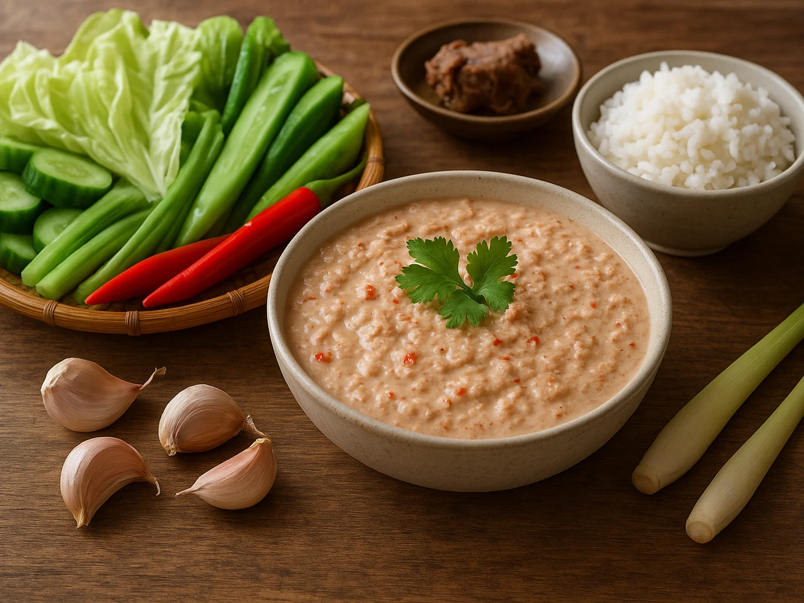 Prahok Ktis – Kambodschanischer Schweine‑Kokos‑Dip mit fermentiertem Fisch