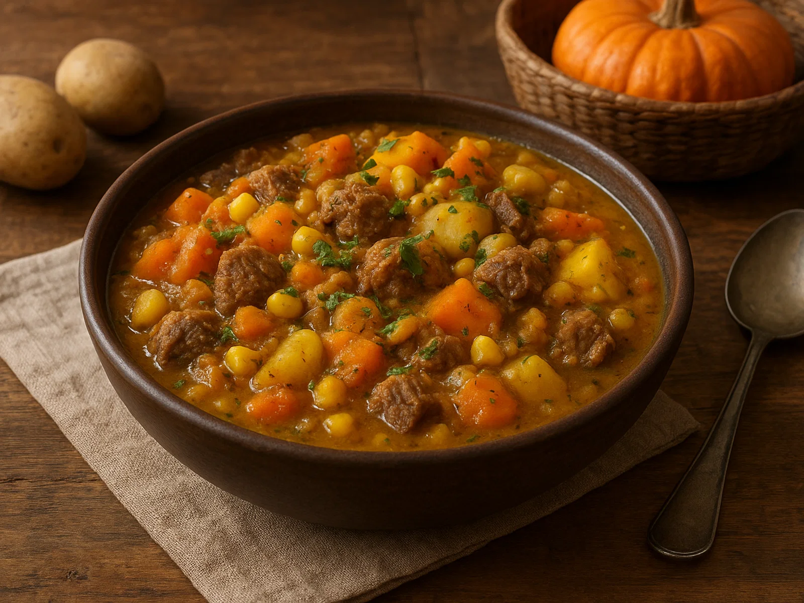 Charquicán – chilenischer Rindfleisch‑Gemüse-Eintopf