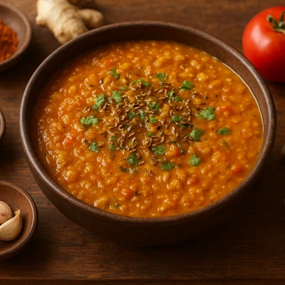 Cremiges Indisches Daal aus Roten Linsen