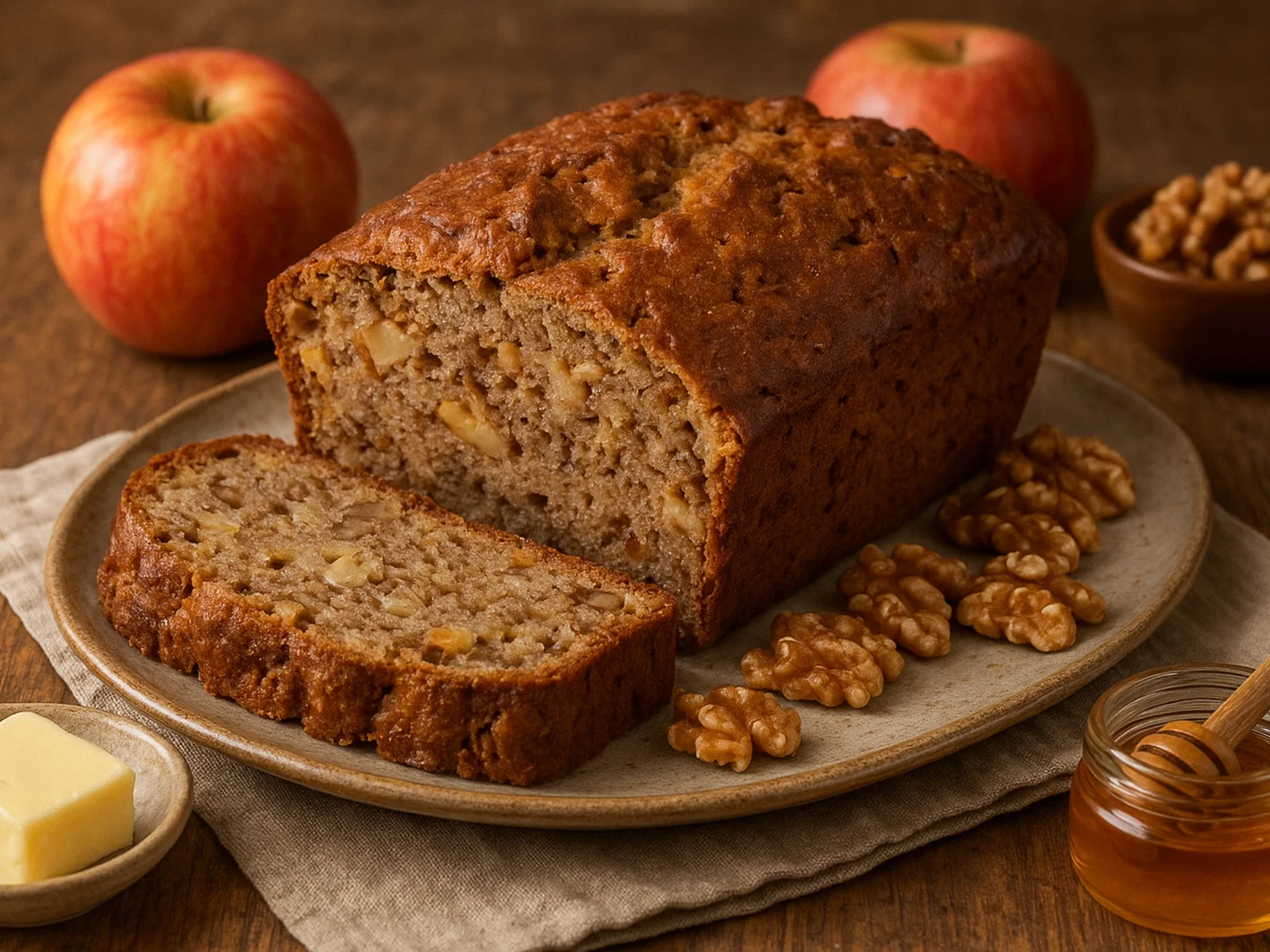 Saftiges Apfel-Walnuss-Brot mit Zimt