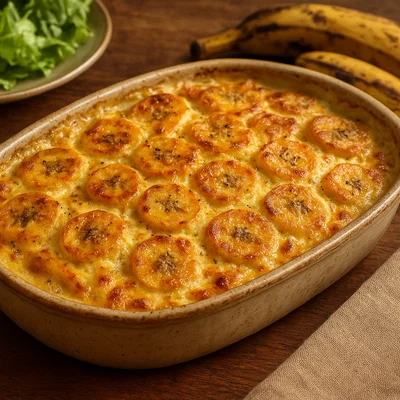 Gratin de Banane Plantain (Kochbananen-Gratin)