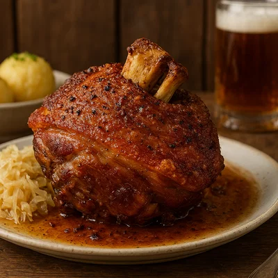 Knusprige Schweinshaxe aus dem Ofen