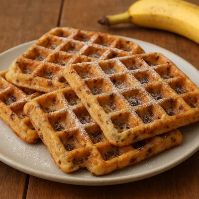 Schokoladen-Bananen-Waffeln