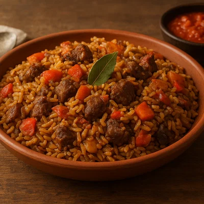 Pilaou – Würziges afrikanisches Reisgericht mit Fleisch und Gemüse